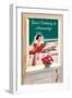 Your Cooking is Heavenly, Woman Reading Cookbook-null-Framed Art Print