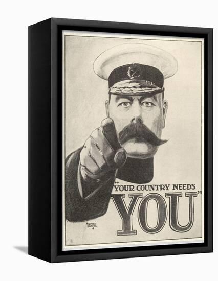 Your Country Needs You, Featuring Lord Kitchener-Alfred Leeze-Framed Stretched Canvas