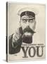 Your Country Needs You, Featuring Lord Kitchener-Alfred Leeze-Stretched Canvas