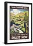 Your Country's Call ...' a Recruitment Poster Showing the British Countryside-null-Framed Giclee Print