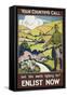 Your Country's Call ...' a Recruitment Poster Showing the British Countryside-null-Framed Stretched Canvas