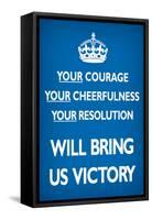 Your Courage Will Bring Us Victory, Blue-null-Framed Stretched Canvas