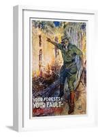 Your Forests - Your Fault - Your Loss Poster-James Montgomery Flagg-Framed Giclee Print