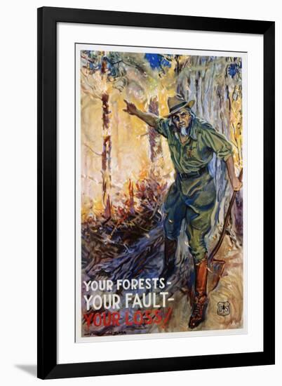 Your Forests - Your Fault - Your Loss Poster-James Montgomery Flagg-Framed Giclee Print