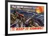 Your Metal Saves Our Convoys Keep It Coming - WWII War Propaganda-null-Framed Art Print