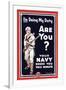 Your Navy Needs You, c.1914-Clinton Jordan-Framed Art Print