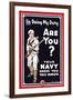 Your Navy Needs You, c.1914-Clinton Jordan-Framed Art Print