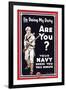 Your Navy Needs You, c.1914-Clinton Jordan-Framed Art Print