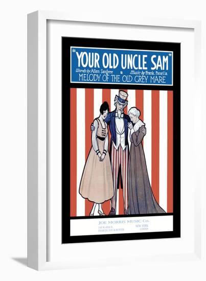 Your Old Uncle Sam, Melody of the Old Grey Mare-null-Framed Art Print