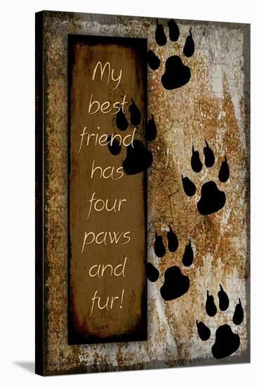 Your True Friend Has Four Paws-LightBoxJournal-Stretched Canvas