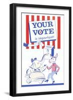 Your Vote Is Important Election Poster-null-Framed Giclee Print