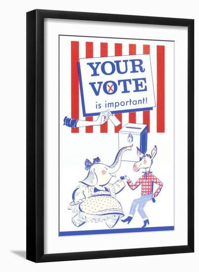 Your Vote Is Important Election Poster-null-Framed Giclee Print