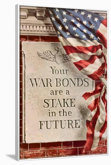 Your War Bonds are a Stake in the Future WWII War Propaganda Art Print Poster-null-Framed Poster