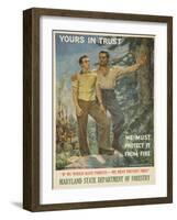 Yours in Trust Poster-James Montgomery Flagg-Framed Giclee Print