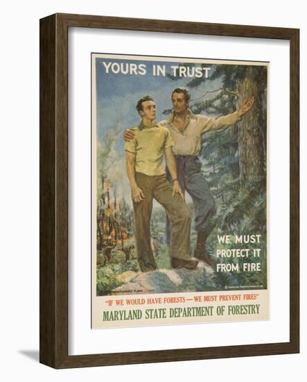 Yours in Trust Poster-James Montgomery Flagg-Framed Giclee Print