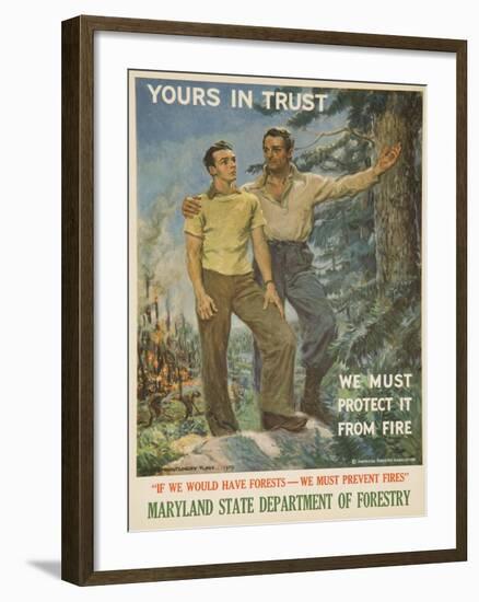 Yours in Trust Poster-James Montgomery Flagg-Framed Giclee Print