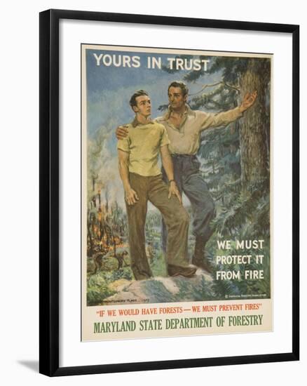 Yours in Trust Poster-James Montgomery Flagg-Framed Giclee Print