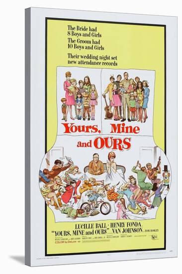 Yours, Mine and Ours, Henry Fonda, Lucille Ball, 1968-null-Stretched Canvas