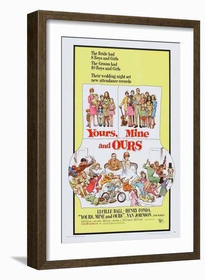 Yours, Mine and Ours, Henry Fonda, Lucille Ball, 1968-null-Framed Art Print