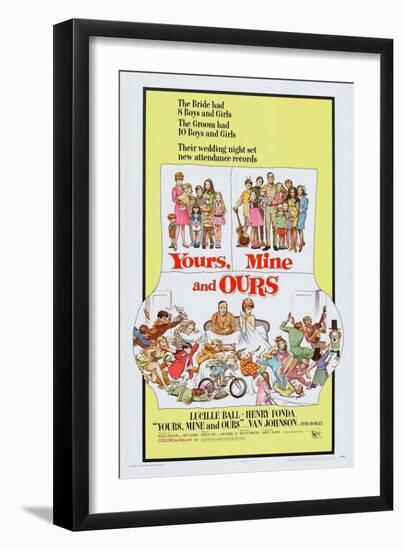 Yours, Mine and Ours, Henry Fonda, Lucille Ball, 1968-null-Framed Art Print