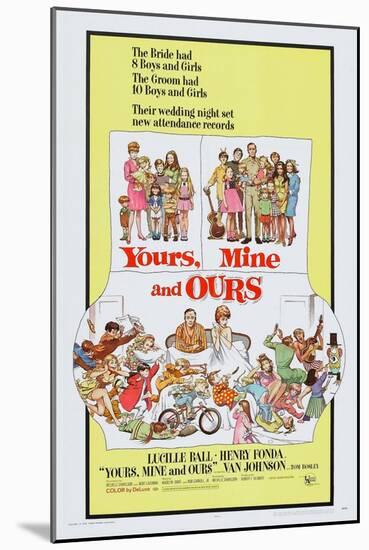 Yours, Mine and Ours, Henry Fonda, Lucille Ball, 1968-null-Mounted Art Print