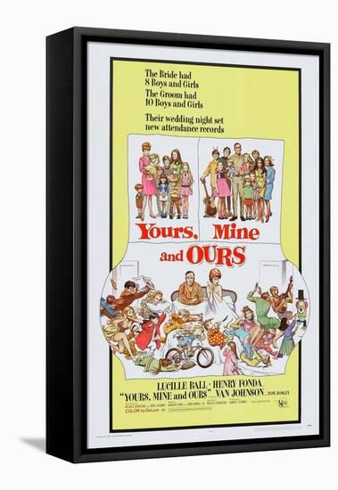 Yours, Mine and Ours, Henry Fonda, Lucille Ball, 1968-null-Framed Stretched Canvas