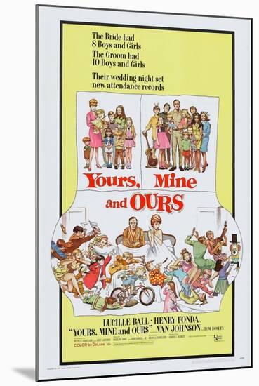 Yours, Mine and Ours, Henry Fonda, Lucille Ball, 1968-null-Mounted Art Print