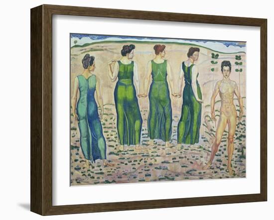 Youth, Adored by the Woman (First Version), 1903-Ferdinand Hodler-Framed Giclee Print