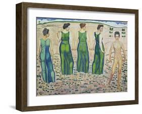 Youth, Adored by the Woman (First Version), 1903-Ferdinand Hodler-Framed Giclee Print