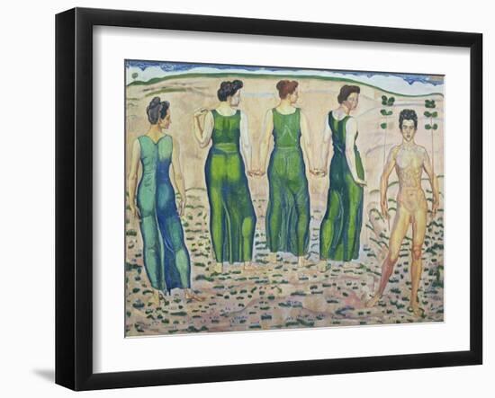 Youth, Adored by the Woman (First Version), 1903-Ferdinand Hodler-Framed Giclee Print