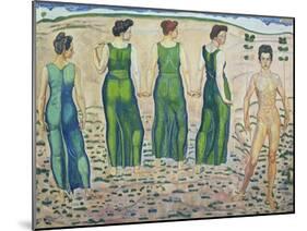 Youth, Adored by the Woman (First Version), 1903-Ferdinand Hodler-Mounted Giclee Print