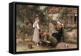 Youth and Age, 1866-Myles Birket Foster-Framed Stretched Canvas