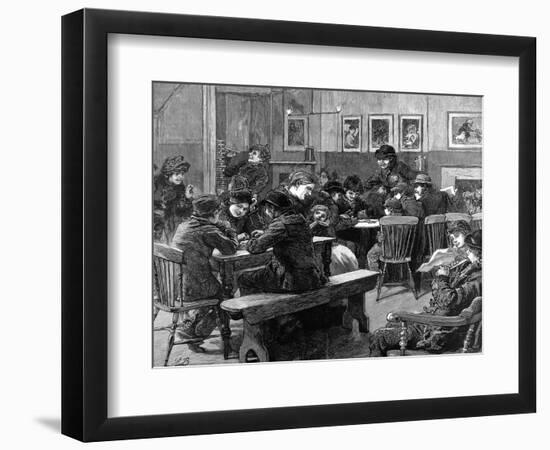 Youth Club in Islington, London, 1887-null-Framed Art Print