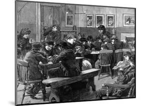 Youth Club in Islington, London, 1887-null-Mounted Art Print