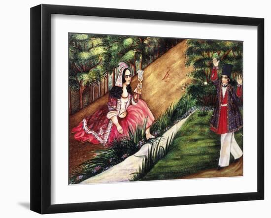 Youth Comes Upon a Girl by a Stream, C.1863-4-null-Framed Giclee Print