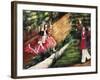 Youth Comes Upon a Girl by a Stream, C.1863-4-null-Framed Giclee Print