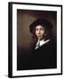 Youth in a Black Cap, 1666-Rembrandt van Rijn-Framed Giclee Print