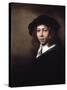 Youth in a Black Cap, 1666-Rembrandt van Rijn-Stretched Canvas