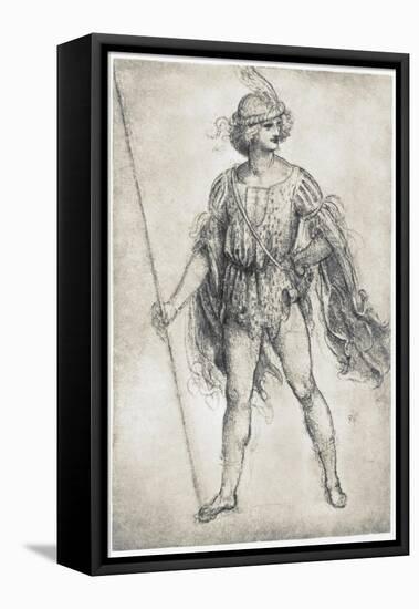 Youth in a Masquerade Costume, 1506-1507-Leonardo da Vinci-Framed Stretched Canvas
