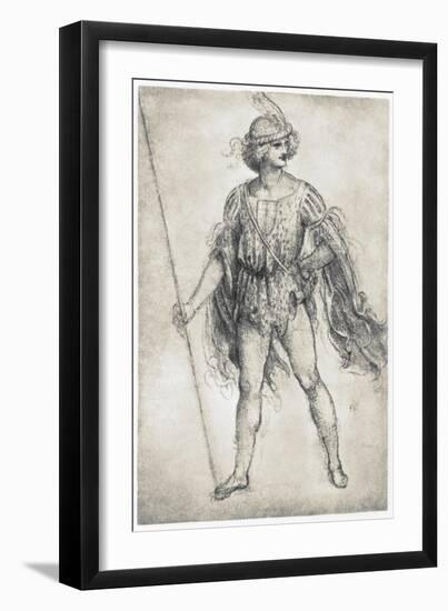 Youth in a Masquerade Costume, 1506-1507-Leonardo da Vinci-Framed Giclee Print