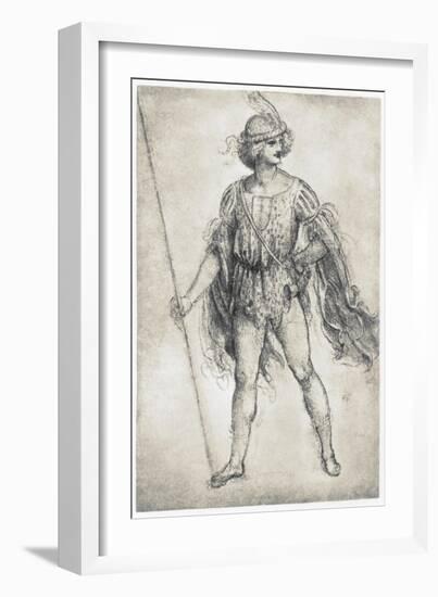 Youth in a Masquerade Costume, 1506-1507-Leonardo da Vinci-Framed Giclee Print