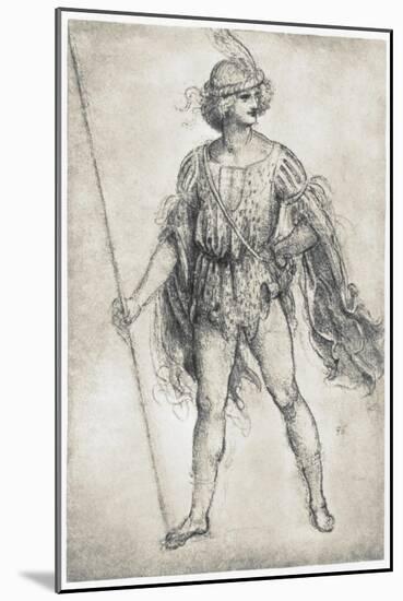 Youth in a Masquerade Costume, 1506-1507-Leonardo da Vinci-Mounted Giclee Print