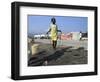 Youth Jumps Rope in a Camp for People Displaced by the Earthquake in Port-Au-Prince-null-Framed Photographic Print