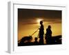 Youth Rides a Donkey Cart Loaded with Other Children, as the Sun Sets on the Outskirts of Islamabad-null-Framed Photographic Print