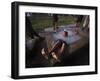 Youth Swims in a Water Reservoir as the Temperature Rises, on the Outskirts of Islamabad, Pakistan-null-Framed Photographic Print