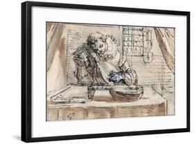 Youth Tuning His Instrument-Crispin I De Passe-Framed Giclee Print