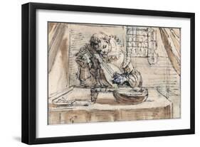 Youth Tuning His Instrument-Crispin I De Passe-Framed Giclee Print