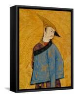 Youth Wearing a Short Fur-Lined Coat over His Shoulder, 1640S-Muhammad Yusuf-Framed Stretched Canvas