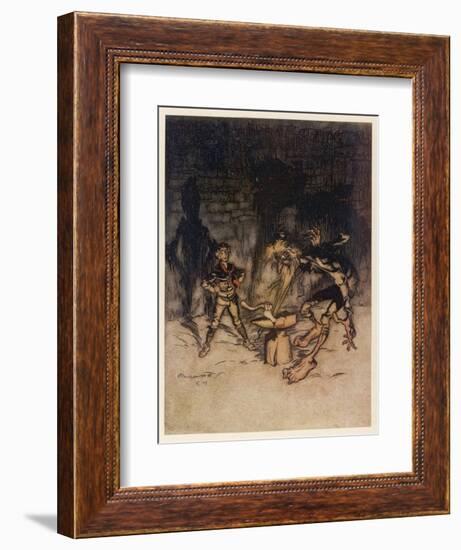 Youth Who Could Not Shudder-Arthur Rackham-Framed Art Print