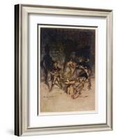 Youth Who Could Not Shudder-Arthur Rackham-Framed Art Print